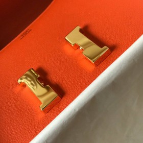 Hermes Orange Constance MM 24cm Epsom Leather Bag