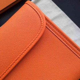 Hermes Jige Elan 29 Clutch Bag In Orange Epsom Calfskin