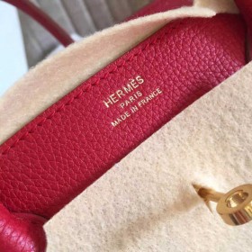 Hermes Birkin 35 Handmade Bag In Peach Clemence Leather