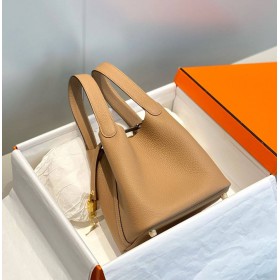 Hermes Picotin Lock 18 Bag In Chai Clemence Leather
