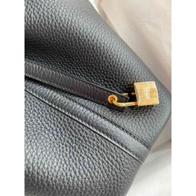 Hermes Picotin Lock 18 Handmade Bag in Black Clemence Leather