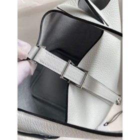 Hermes Picotin Lock 18 Handmade Bag in Blue Brume Clemence Leather