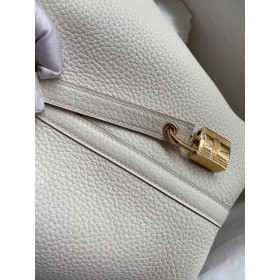 Hermes Picotin Lock 18 Handmade Bag in Craie Clemence Leather