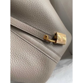Hermes Picotin Lock 18 Handmade Bag in Gris Asphalt Clemence Leather