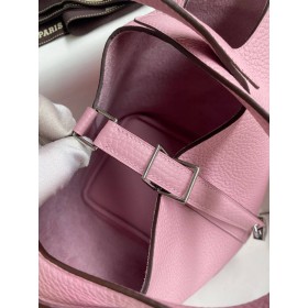 Hermes Picotin Lock 18 Handmade Bag in Mauve Sylvestre Clemence Leather