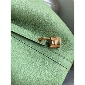 Hermes Picotin Lock 18 Handmade Bag in Vert Criquet Clemence Leather