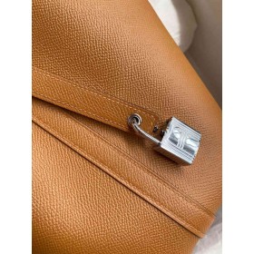 Hermes Picotin Lock 18 Tressage De Cuir Bag in Gold Epsom Calfskin