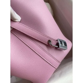 Hermes Picotin Lock 18 Tressage De Cuir Bag in Mauve Sylvestre Epsom Calfskin