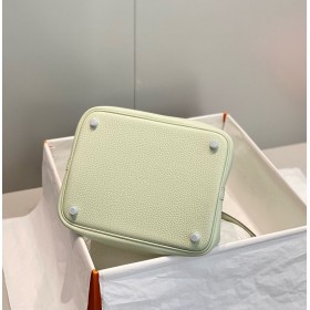 Hermes Picotin Lock 22 Bag In Vert Fizz Clemence Leather