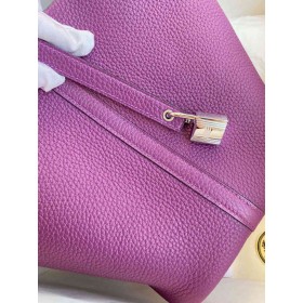 Hermes Picotin Lock 22 Handmade Bag in Anemone Clemence Leather