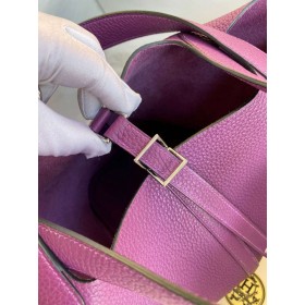 Hermes Picotin Lock 22 Handmade Bag in Anemone Clemence Leather
