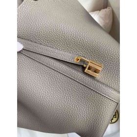 Hermes Picotin Lock 22 Handmade Bag in Etain Clemence Leather