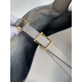 Hermes Picotin Lock 22 Handmade Bag in Etain Clemence Leather