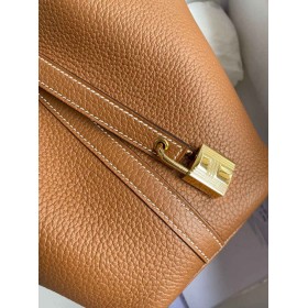 Hermes Picotin Lock 22 Handmade Bag in Gold Clemence Leather
