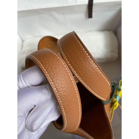 Hermes Picotin Lock 22 Handmade Bag in Gold Clemence Leather