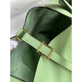 Hermes Picotin Lock 22 Handmade Bag in Vert Criquet Clemence Leather