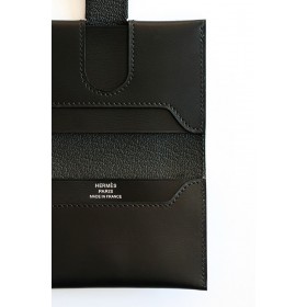 Hermes R.M.S Card Holder in Black Box Calfskin