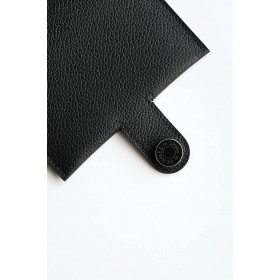 Hermes R.M.S Card Holder in Black Evergrain Calfskin