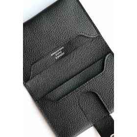 Hermes R.M.S Card Holder in Black Evergrain Calfskin