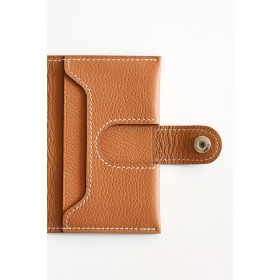 Hermes R.M.S Card Holder in Gold Evergrain Calfskin