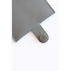 Hermes R.M.S Card Holder in Gris Meyer Evergrain Calfskin