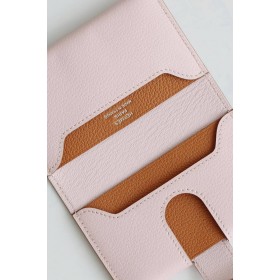 Hermes R.M.S Card Holder in Mauve Pale Evergrain Calfskin