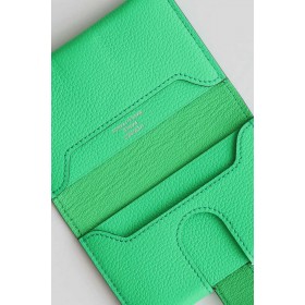 Hermes R.M.S Card Holder in Vert Comics Evergrain Calfskin