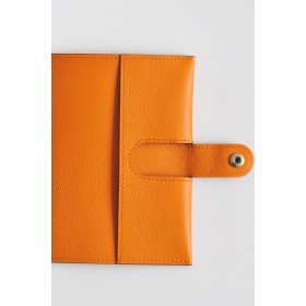 Hermes R.M.S Passport Holder in Apricot Evercolor Calfskin