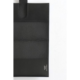 Hermes R.M.S Passport Holder in Black Box Calfskin