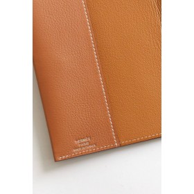 Hermes R.M.S Passport Holder in Gold Evercolor Calfskin