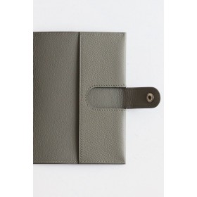 Hermes R.M.S Passport Holder in Gris Meyer Evercolor Calfskin