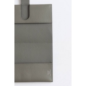 Hermes R.M.S Passport Holder in Gris Meyer Evercolor Calfskin