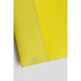 Hermes R.M.S Passport Holder in Lime Evercolor Calfskin