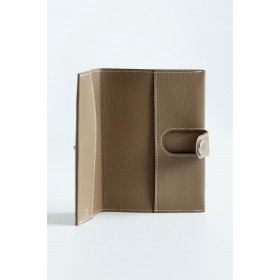 Hermes R.M.S Passport Holder in Taupe Evercolor Calfskin
