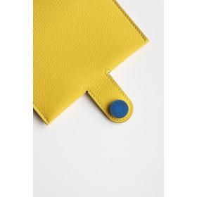 Hermes R.M.S Verso Card Holder in Jaune de Naples Evergrain Calfskin