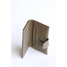 Hermes R.M.S Card Holder in Taupe Evergrain Calfskin