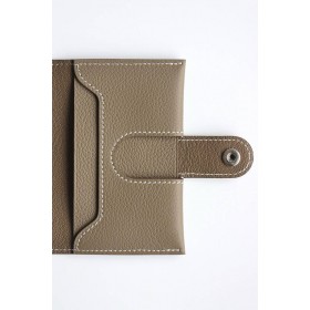 Hermes R.M.S Card Holder in Taupe Evergrain Calfskin