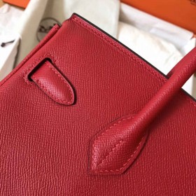 Hermes Birkin 30 Handmade Bag In Red Epsom Leather
