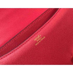 Hermes Red Constance MM 24cm Epsom Leather Bag