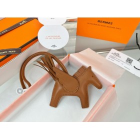 Hermes Rodeo Pegase PM Bag Charm in Gold Lambskin