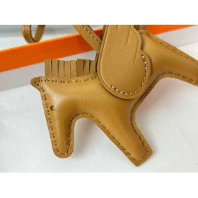 Hermes Rodeo Pegase PM Bag Charm in Sesame Lambskin