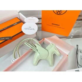 Hermes Rodeo Pegase PM Bag Charm in Vert Fizz Lambskin