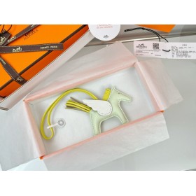 Hermes Rodeo Pegase PM Bag Charm in Vert Fizz/Yellow/Craie Lambskin