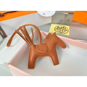 Hermes Rodeo PM Bag Charm in Gold Lambskin