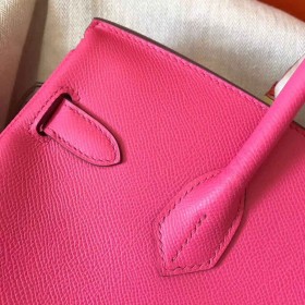 Hermes Birkin 30 Handmade Bag In Rose Lipstick Epsom Leather