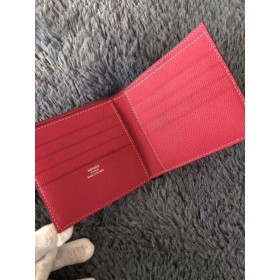 Hermes Rose Red MC2 Copernic Compact Wallet