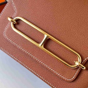 Hermes Roulis Mini 18 Bag in Gold Evercolor Calfskin