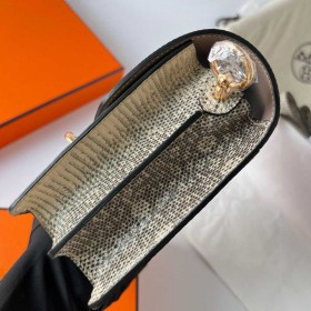 Hermes Roulis Mini 18 Bag in Ombre Lizard Leather