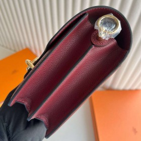 Hermes Roulis Mini 18 Bag in Rouge H Evercolor Calfskin