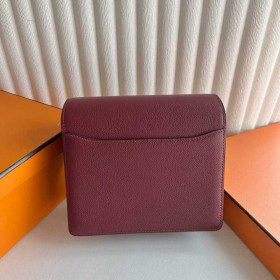 Hermes Roulis Mini 18 Bag in Rouge H Evercolor Calfskin